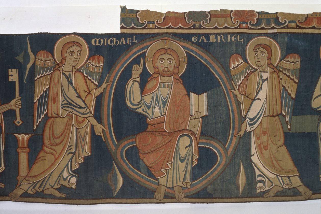 Kristus med ærkeenglene Michael og Gabriel, 1250 af German School