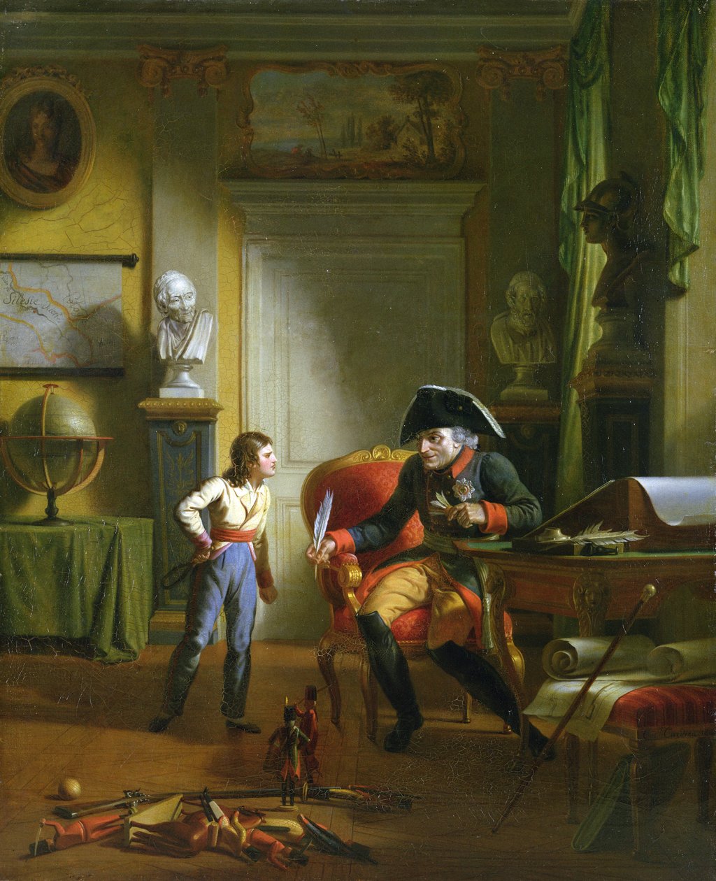 Frederik II den Store med sin bedstenevø Frederick Wiliam III, 1814 af German School