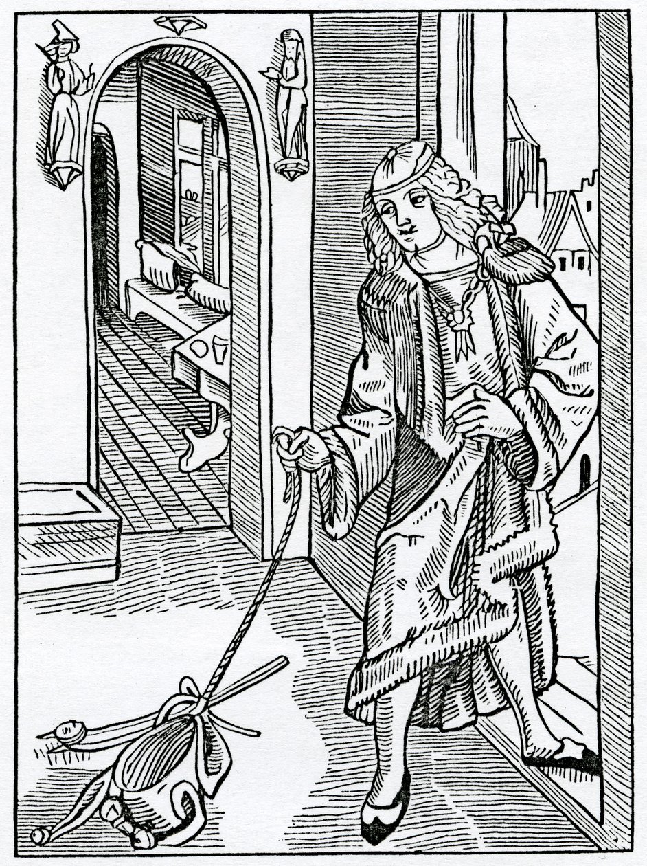 Af uordnede og ugudelige manerer, illustration fra Alexander Barclays engelske oversættelse af 