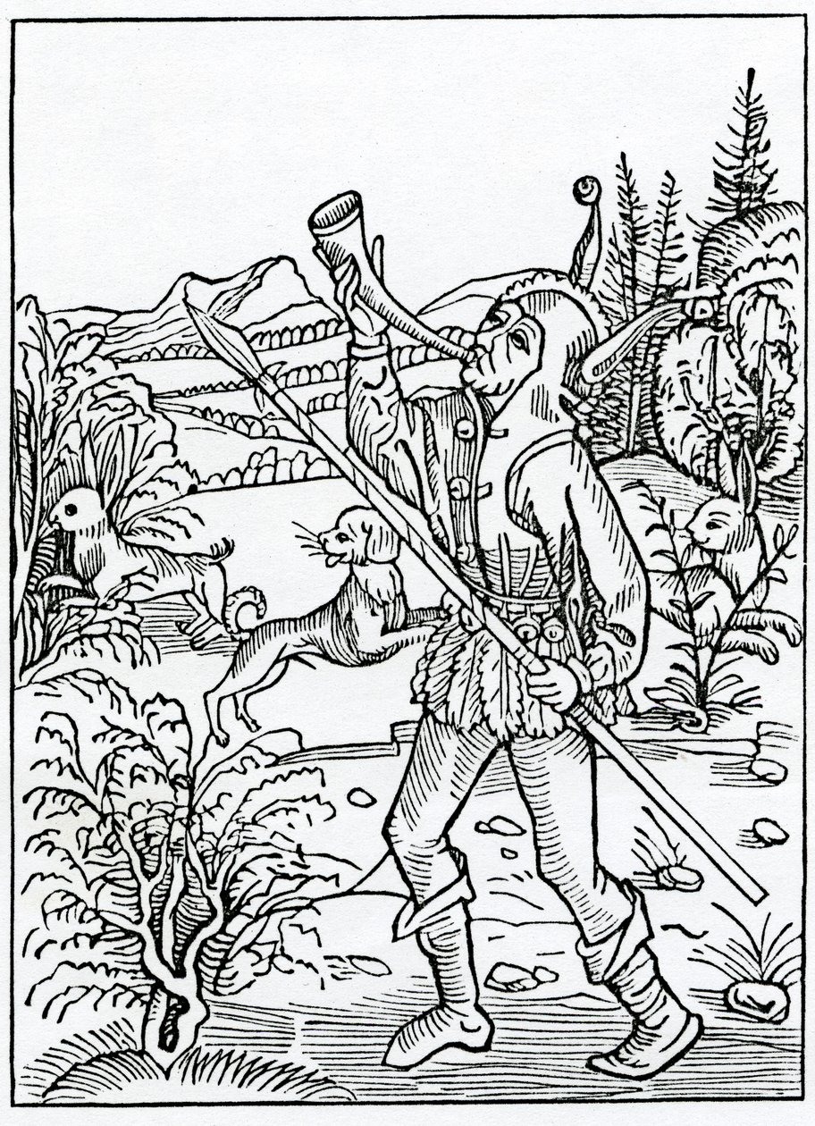 Af hym that togyder wyll serve to maysters, illustration fra Alexander Barclays engelske oversættelse af 