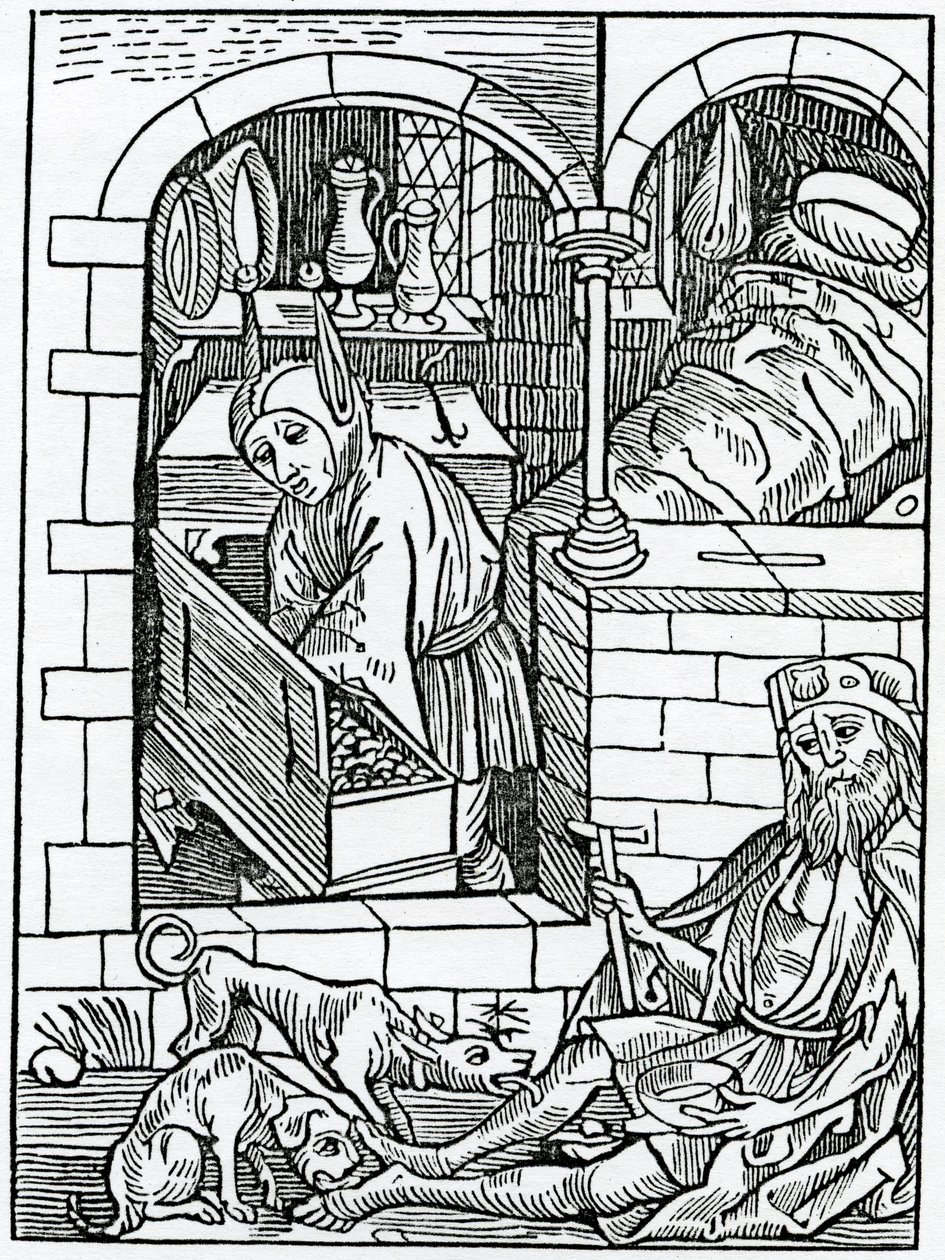 Af ryches unprofytable, illustration fra Alexander Barclays engelske oversættelse af 