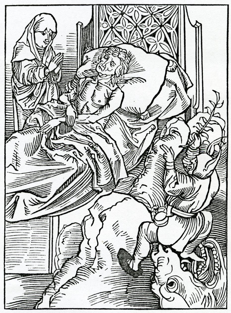 Af dem den gyue dom over andre, illustration fra Alexander Barclays engelske oversættelse af 
