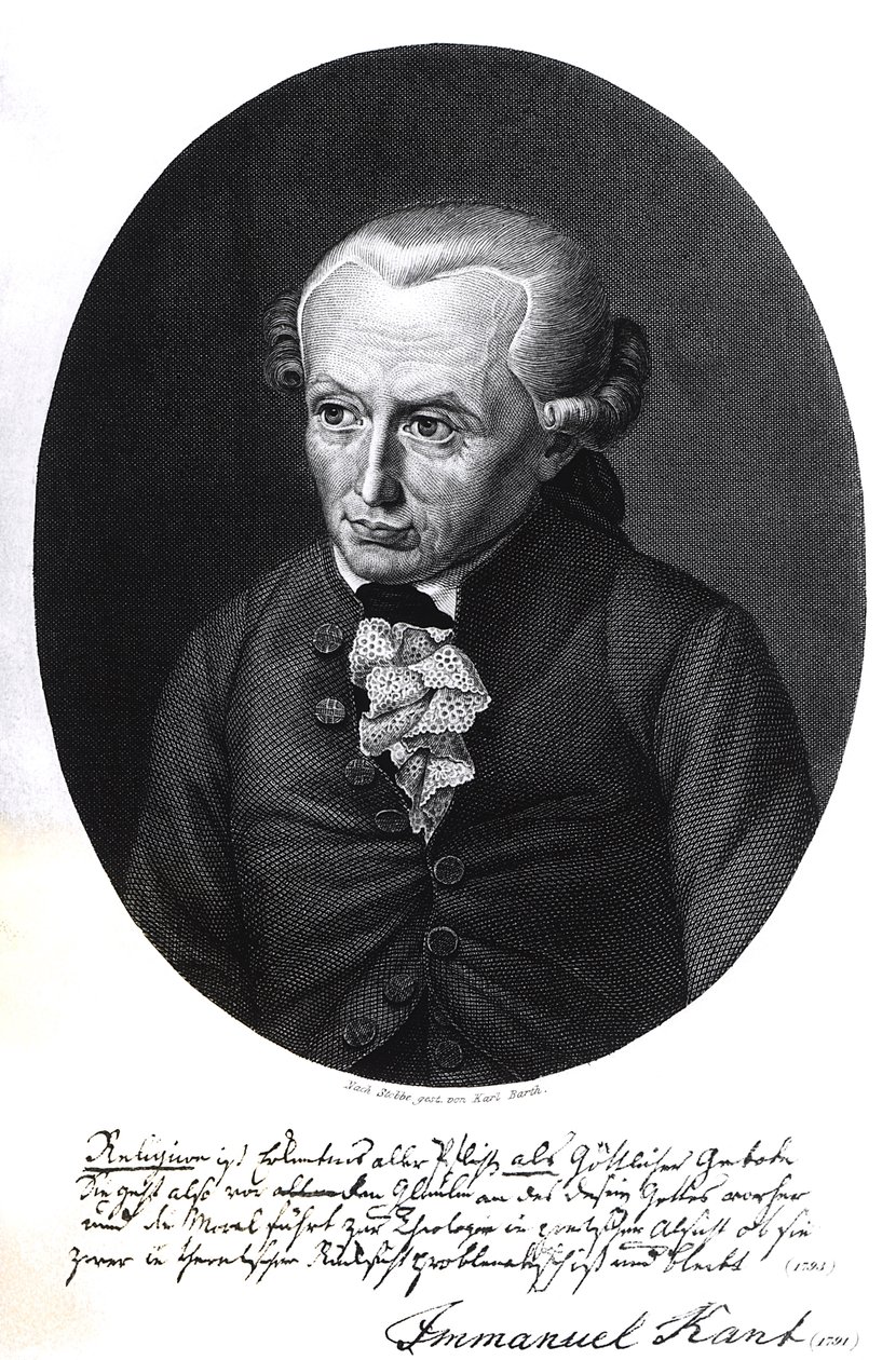 Portræt af Emmanuel Kant (1724-1804) af German School