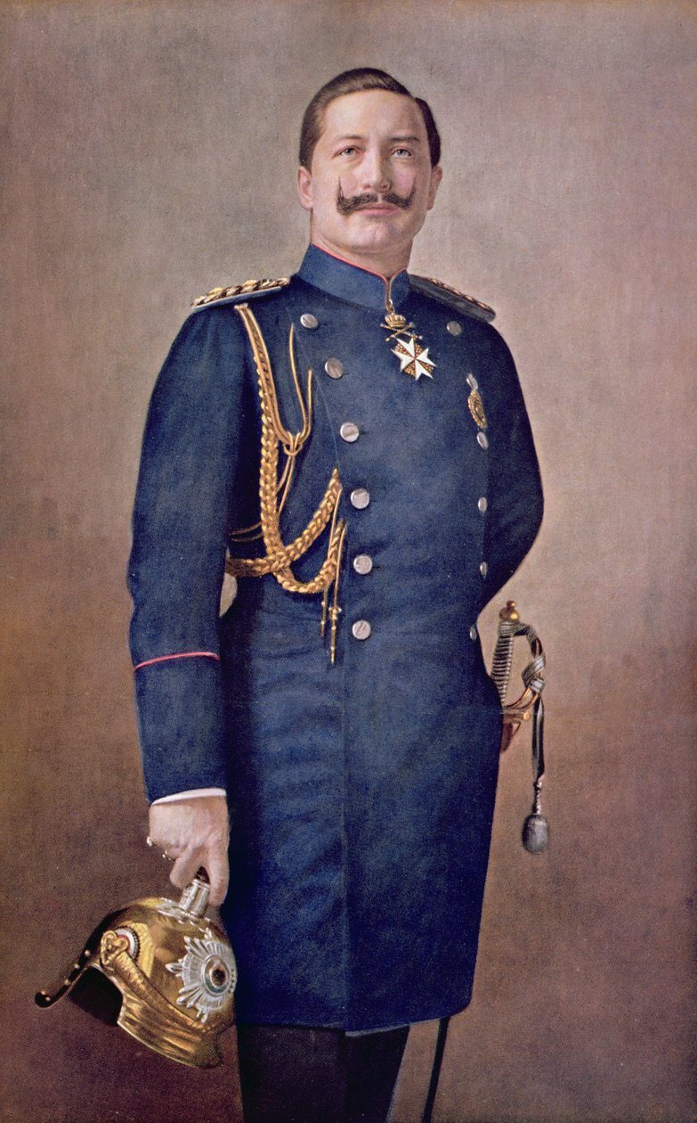 Portræt af kejser Wilhelm II (1859-1941) ca. 1900 af German School