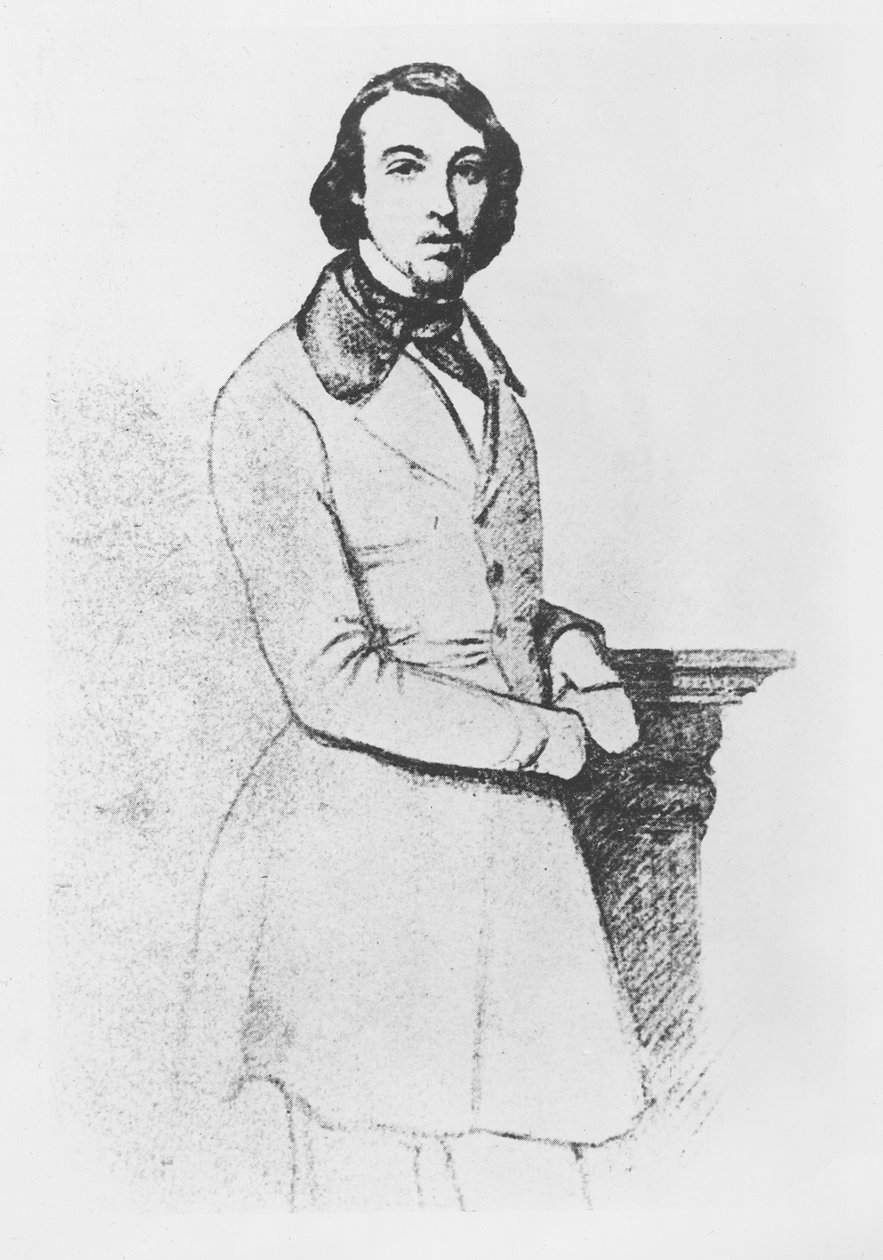 Portræt af Comte de Gobineau af German von Bohn