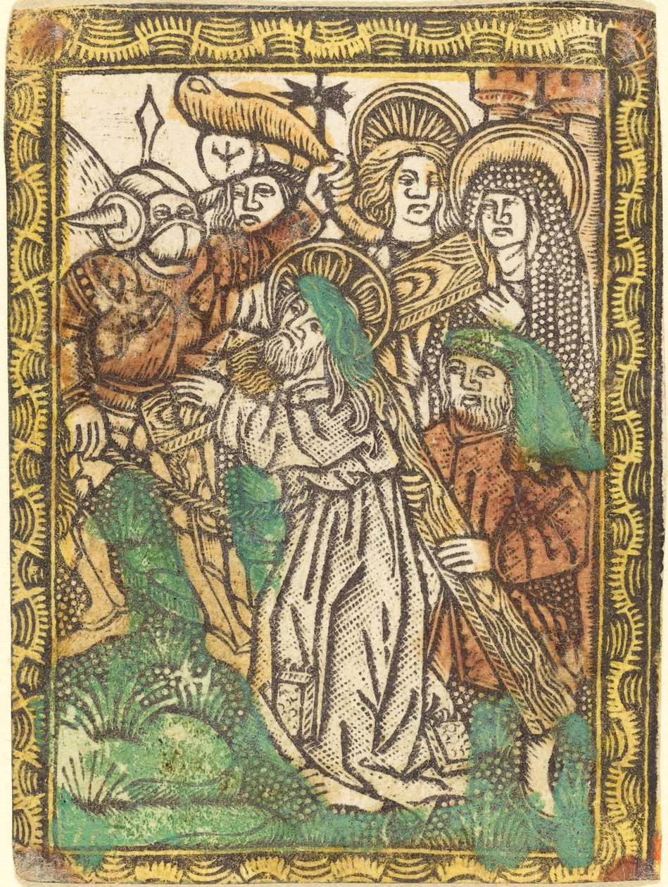 Kristus bærer korset af German 15th Century