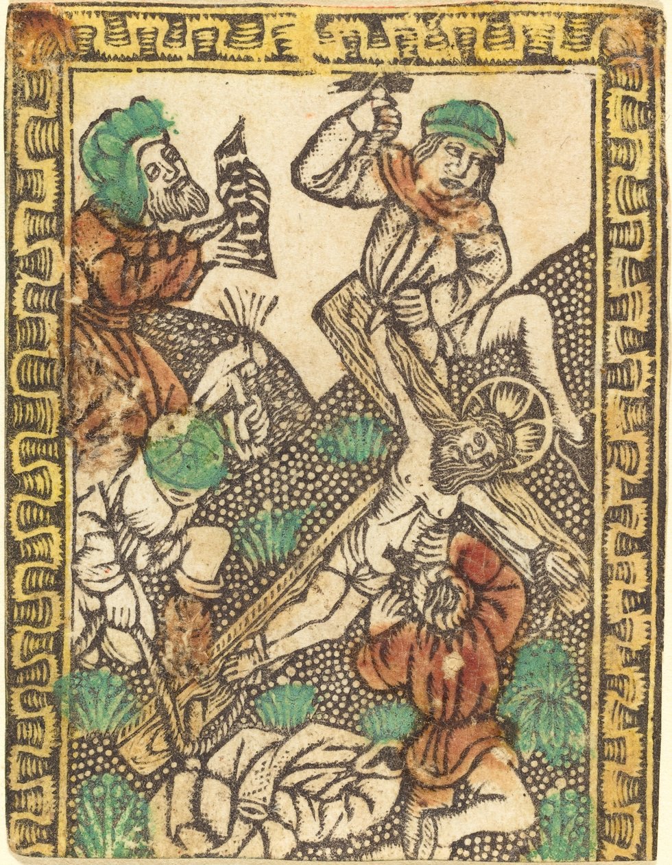 Kristus naglet til korset af German 15th Century