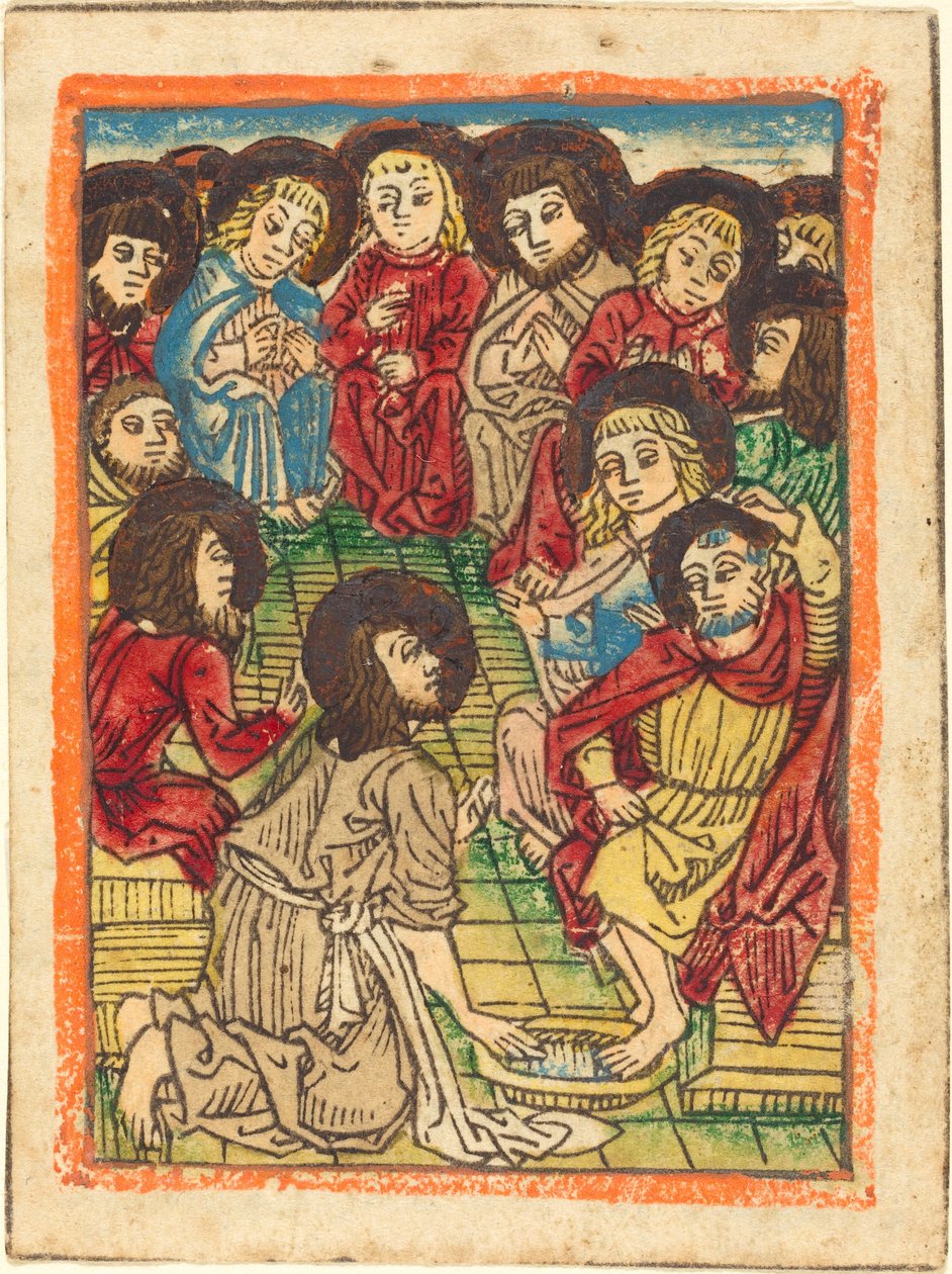 Kristus vasker apostlenes fødder af German 15th Century