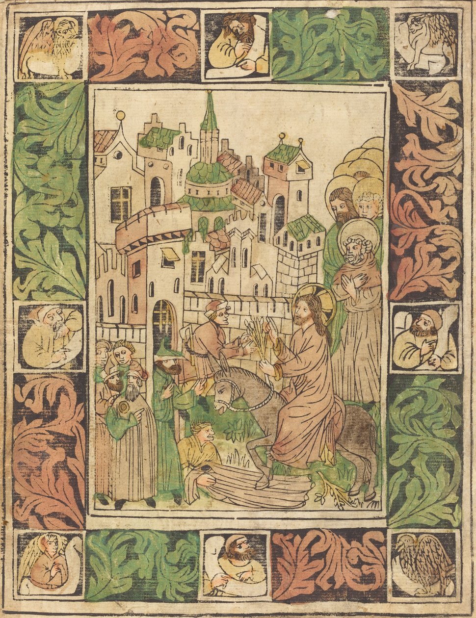 Kristi indtog i Jerusalem af German 15th Century