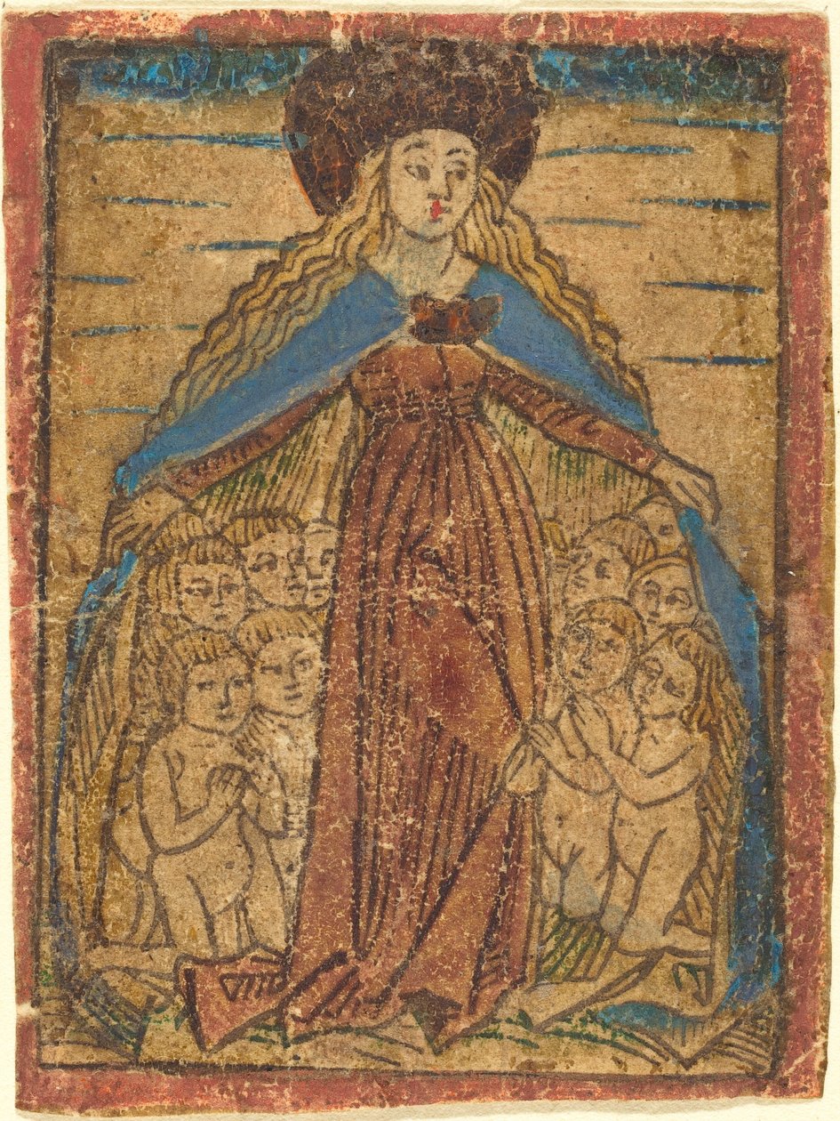 Madonna som beskytter af German 15th Century