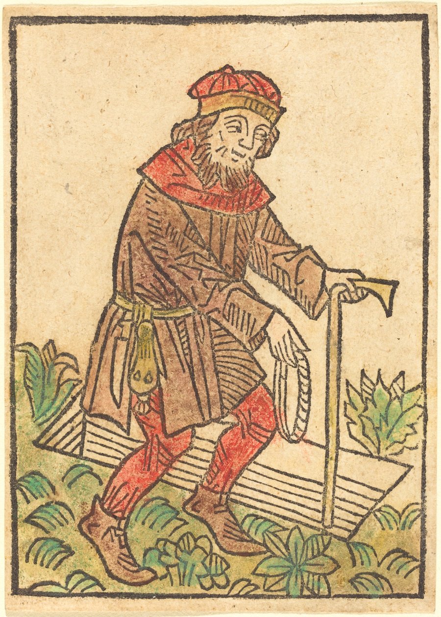 Mand på vej mod en grav af German 15th Century