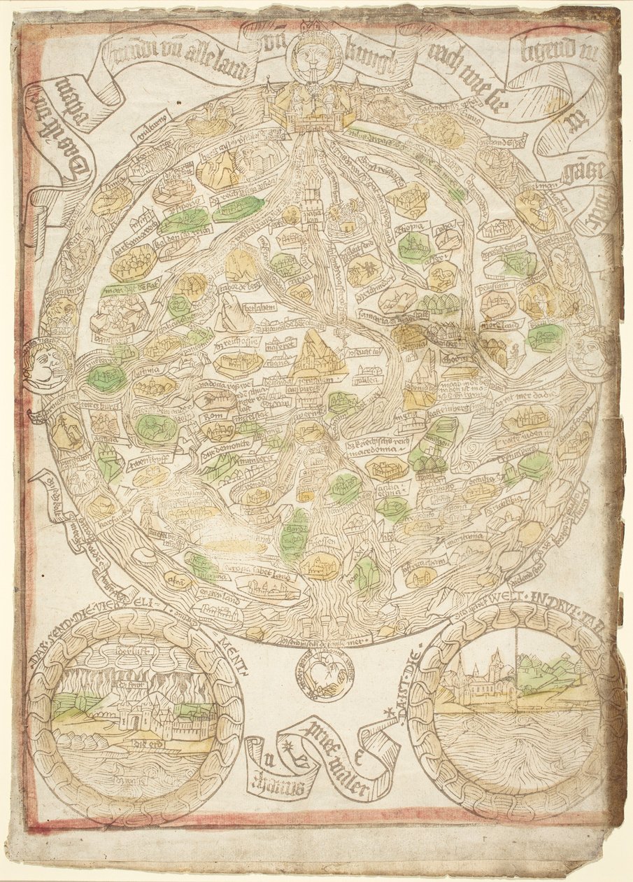 Kort over verden af German 15th Century