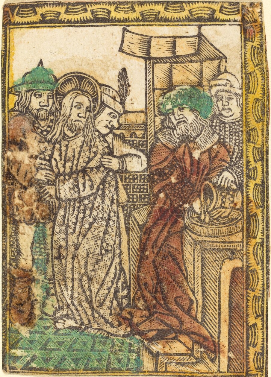 Pilatus vasker sine hænder af German 15th Century