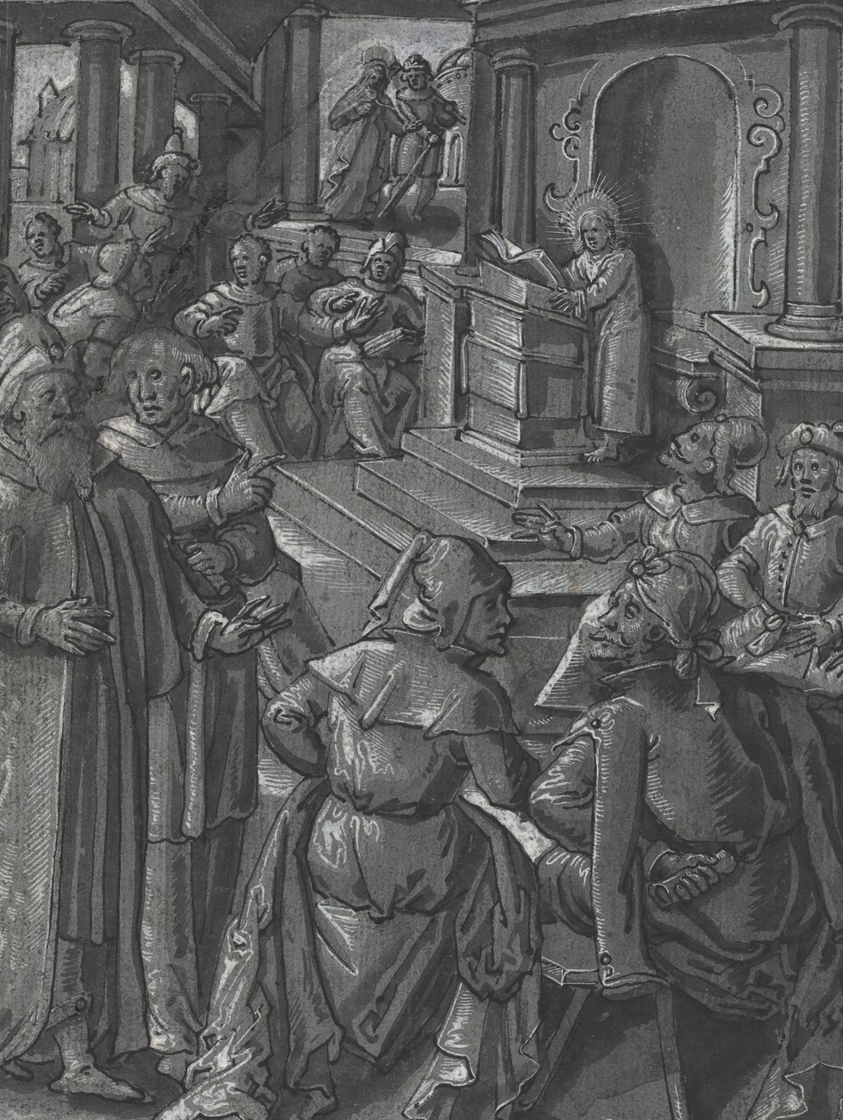Kristus helbreder den lamme [verso] af German 16th Century