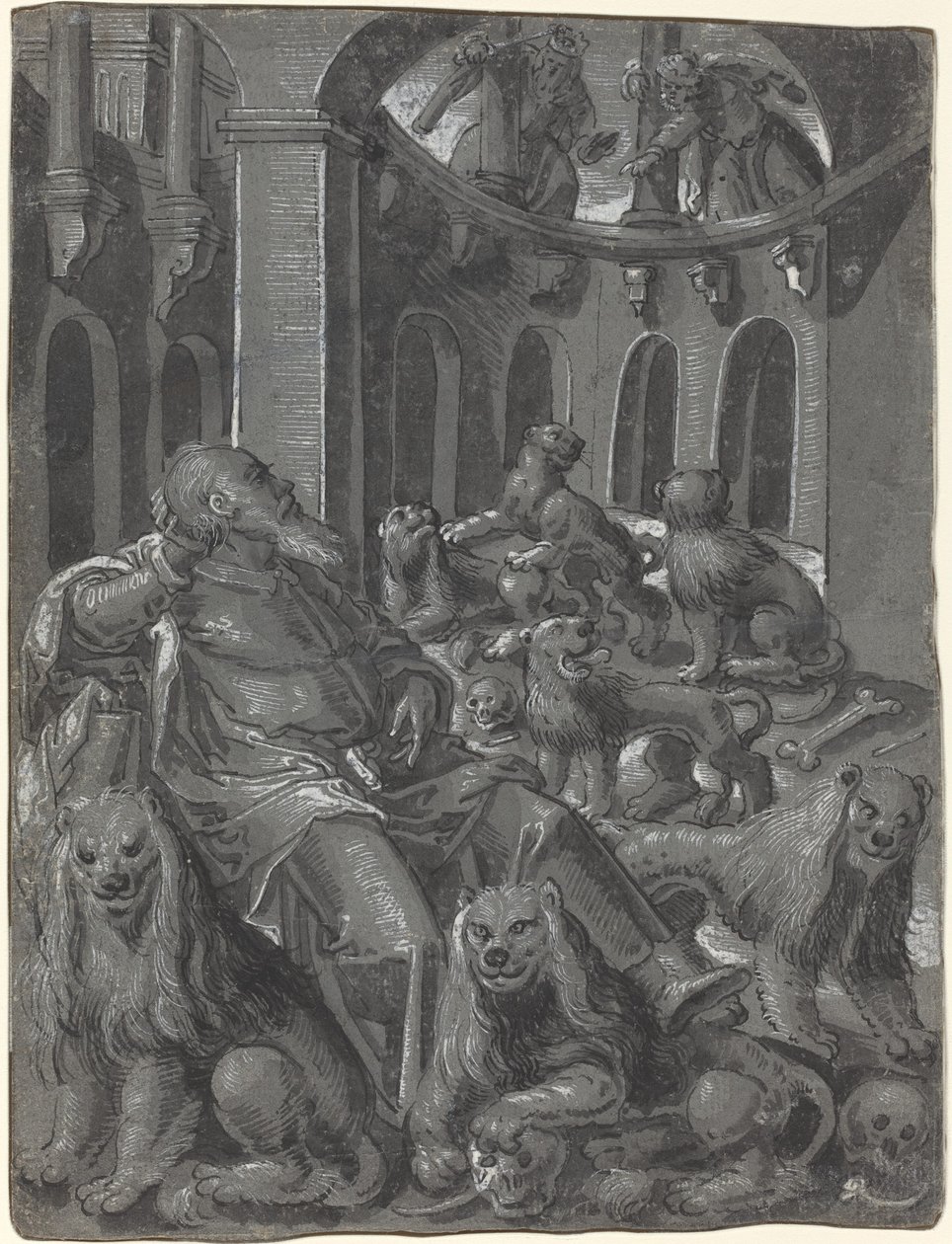 Daniel i Løvernes Hule [lige] af German 16th Century