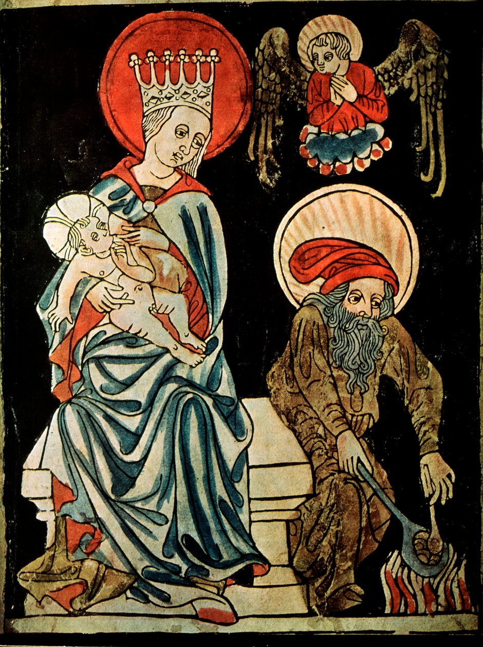 Hvil på flugten til Egypten, c1410 af German Master