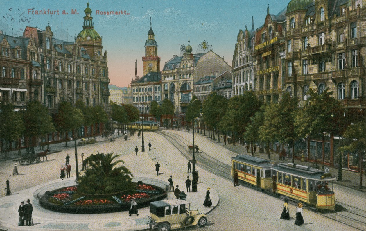 Frankfurt, Rossmarkt. Postkort sendt i 1913. af German Photographer