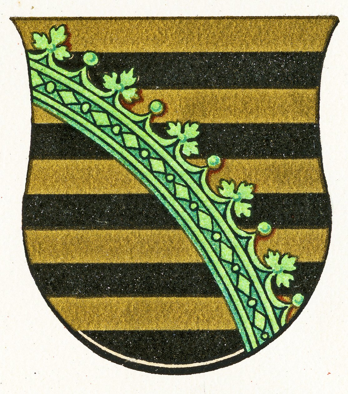 Sachsens våbenskjold, ca. 1898 af German School