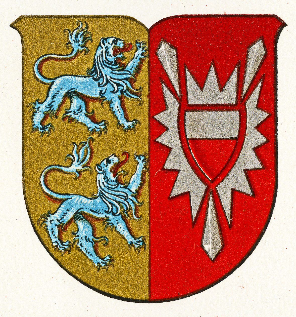 Slesvig-Holstens våbenskjold, c.1898 af German School