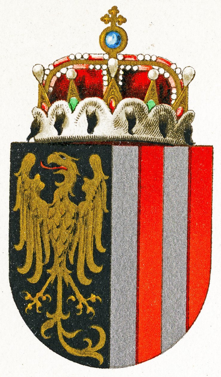 Øvre Østrigs våbenskjold, ca. 1898 af German School