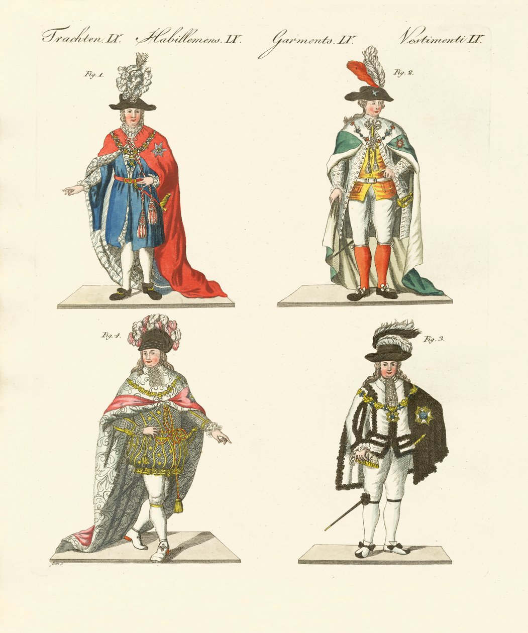 Anden ridderorden (farvet gravering) af German School