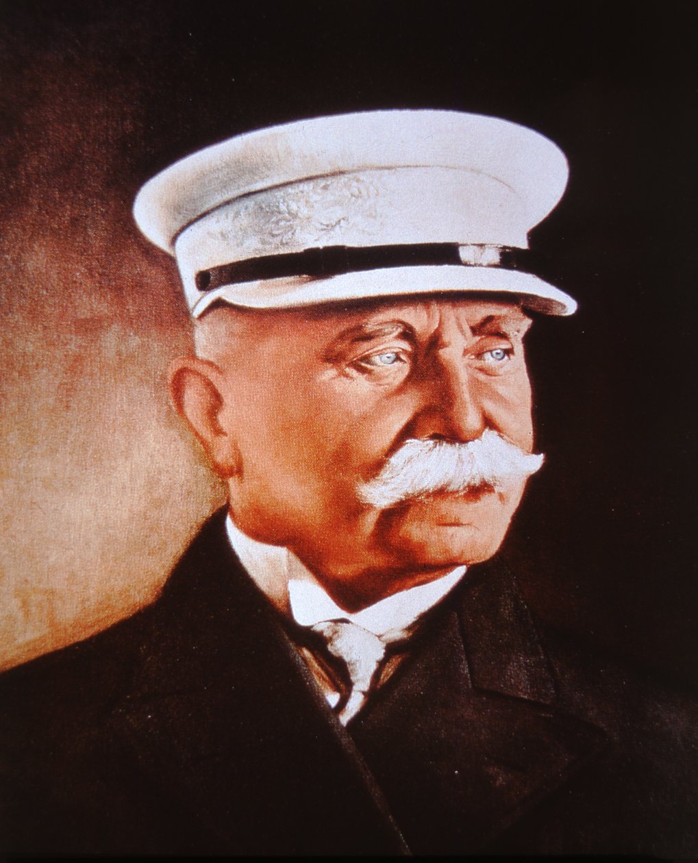 Ferdinand greve von Zeppelin (farve litho) af German School