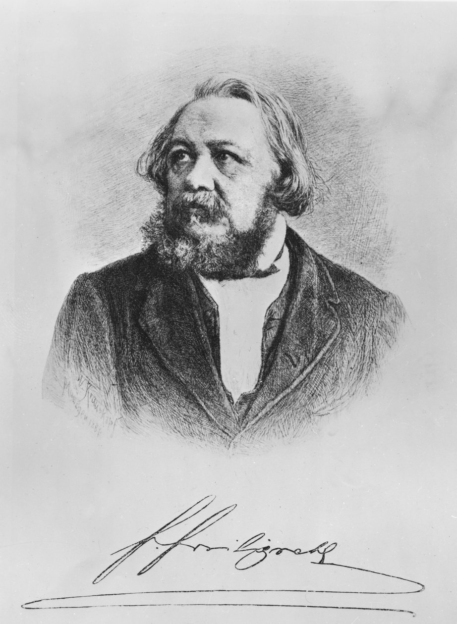 Ferdinand Freiligrath (litho) af German School