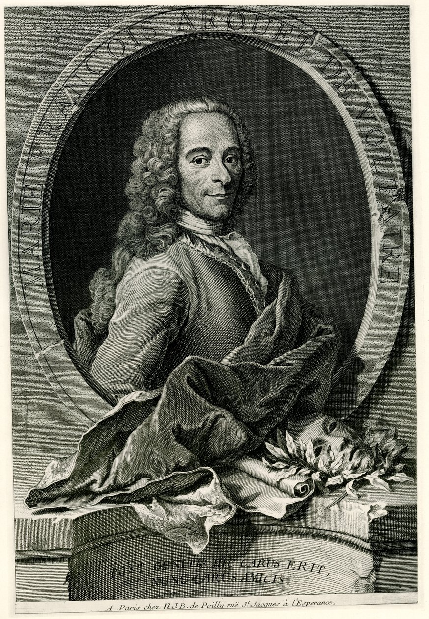 Francois Marie Arouet af Voltaire af German School