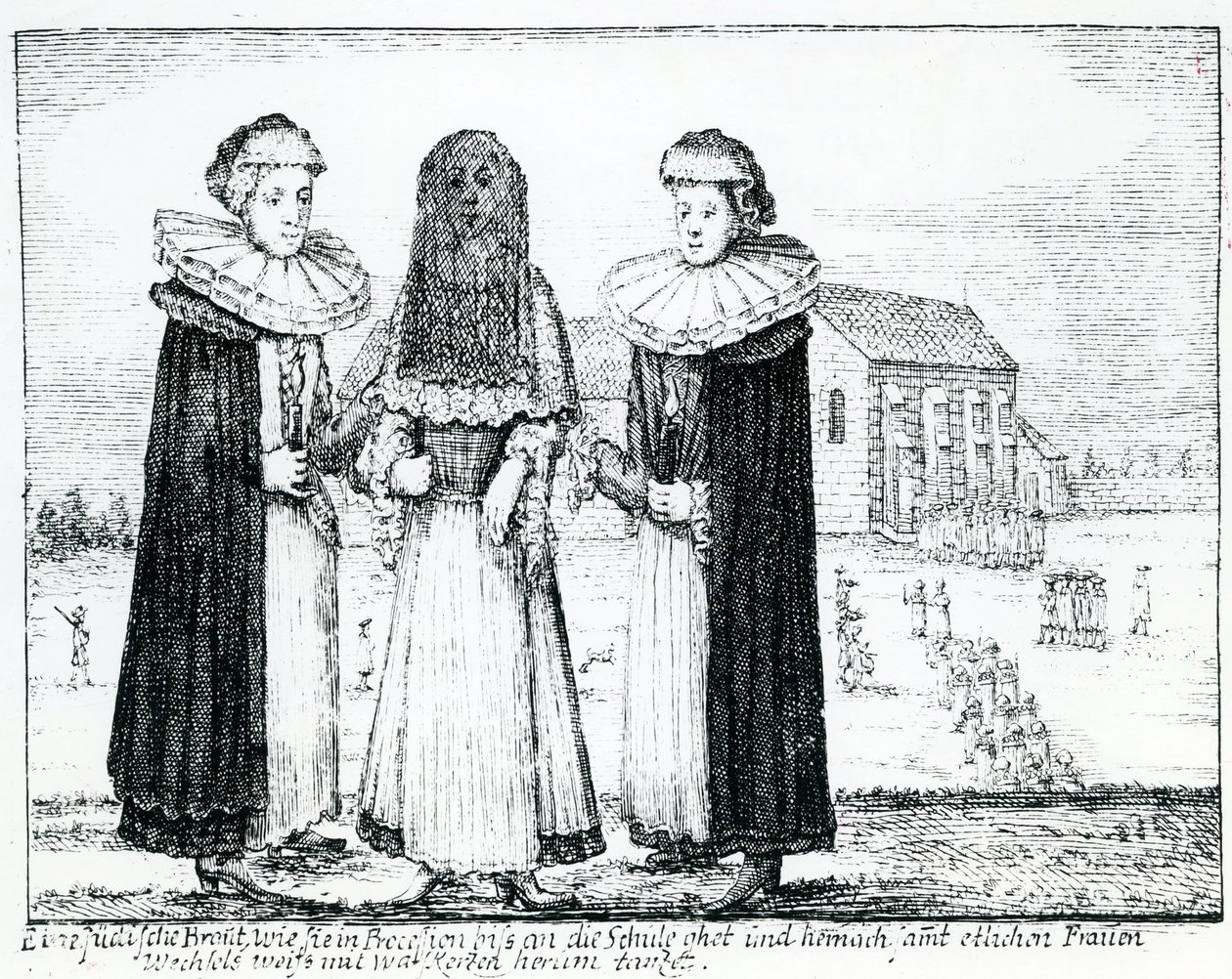 Jødisk bryllup (gravering) af German School