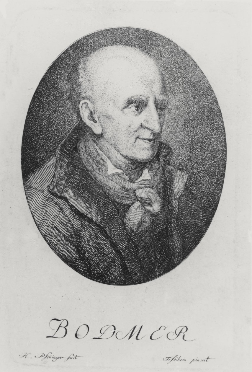 Johann Jacob Bodmer (stik) af German School