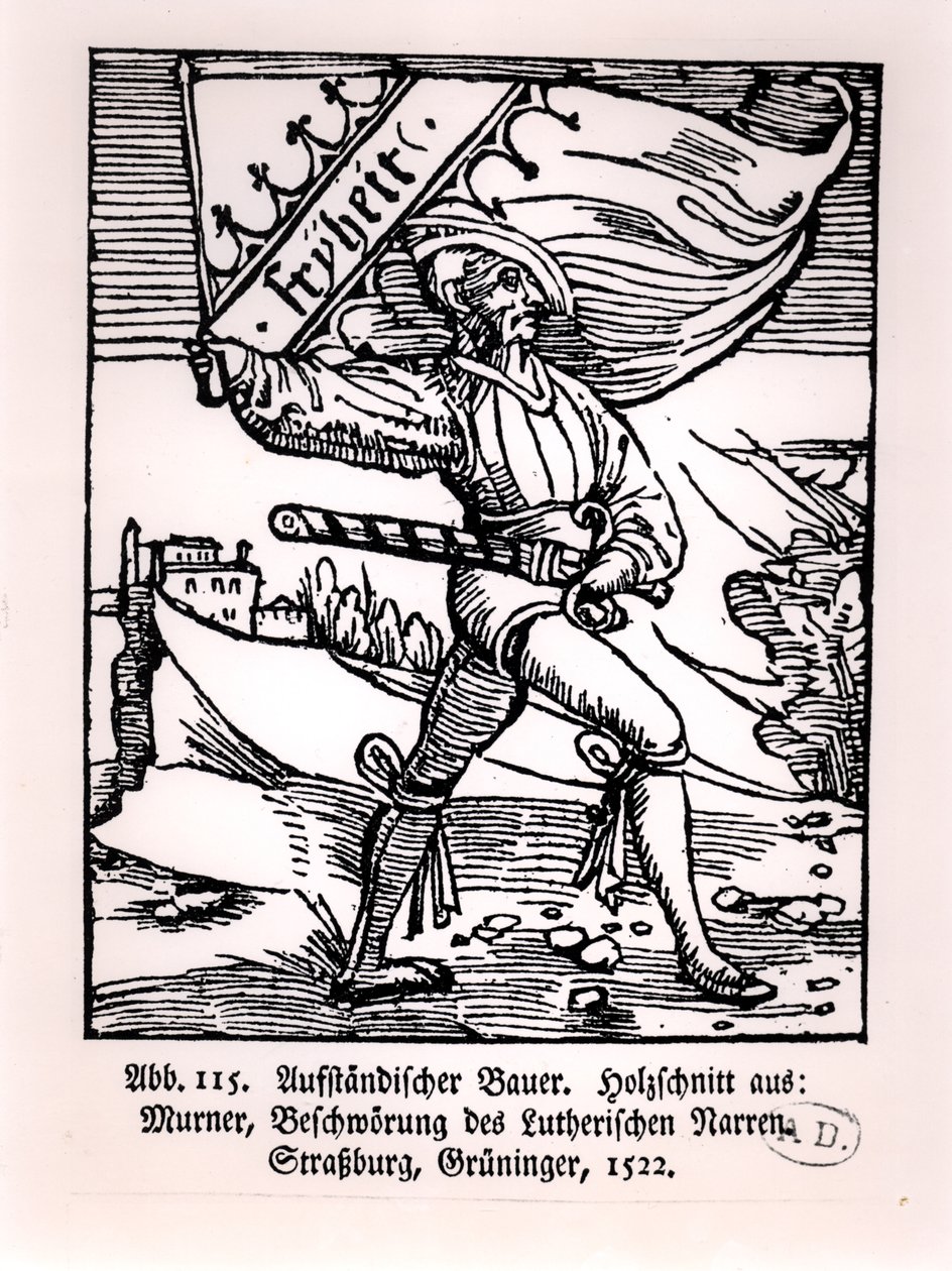 Liberty, illustration af bondeoprøret, 1522 af German School