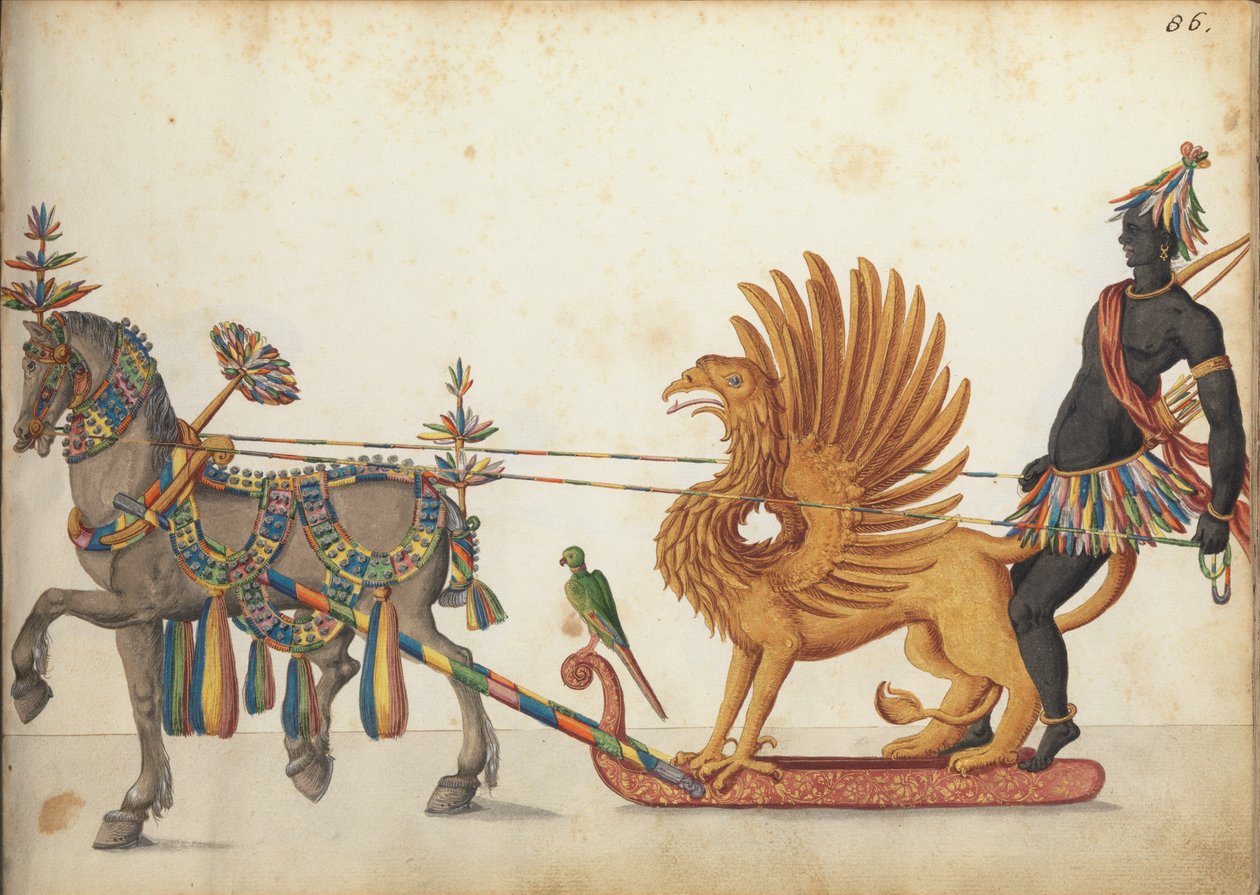 Festslæde i parade, ca. 1640 af German School