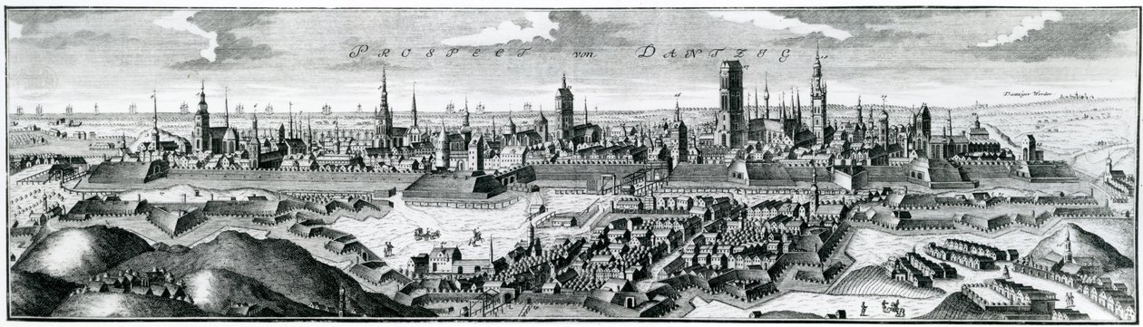 Panoramaudsigt over Danzig (Gdansk) af German School