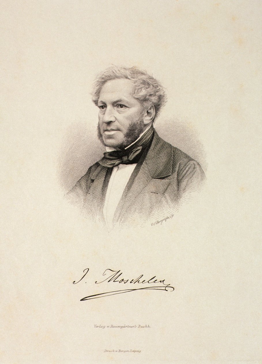 Portræt af Ignaz Moscheles (1794-1870) af German School