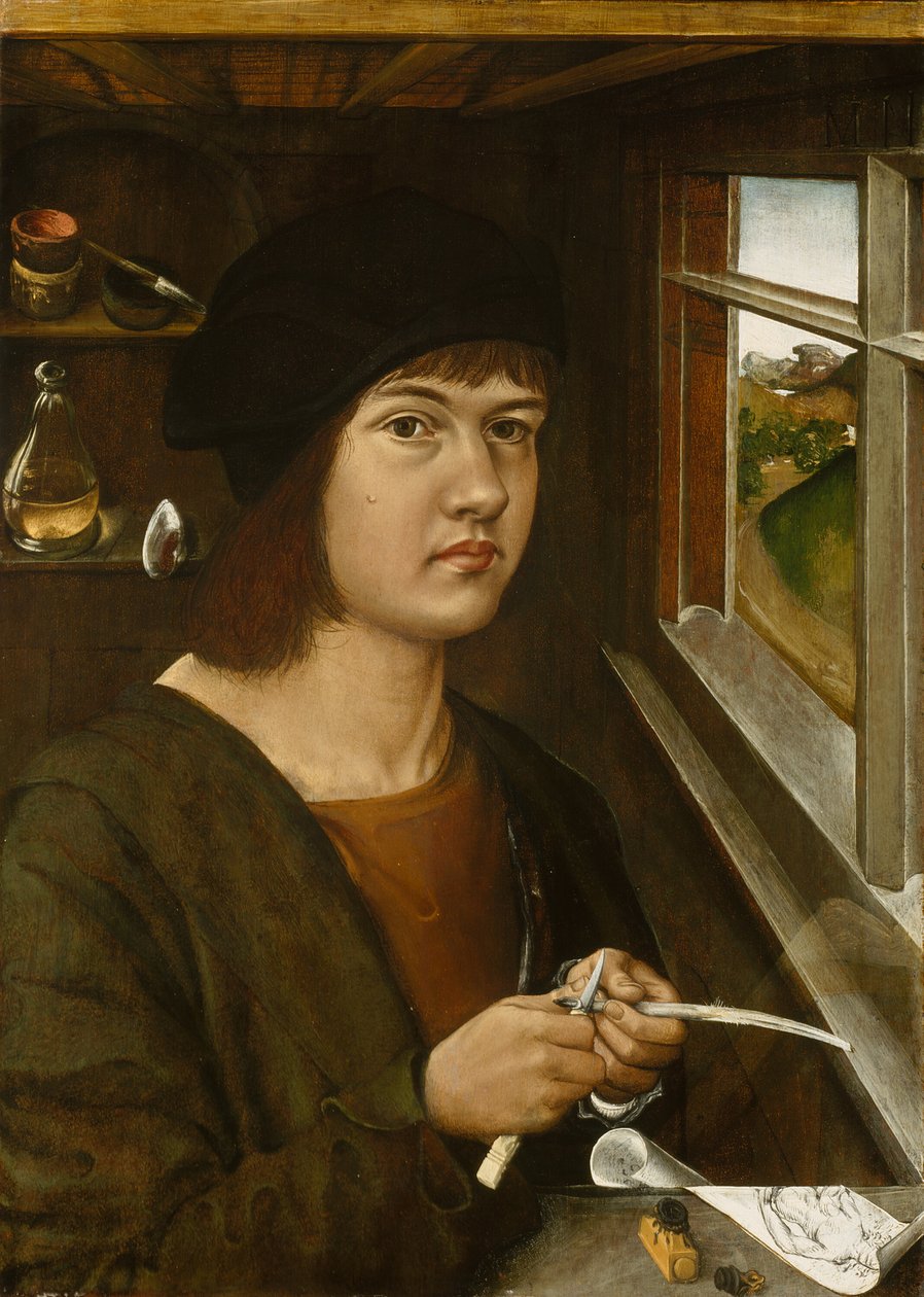 Portræt af en ung kunstner af German School