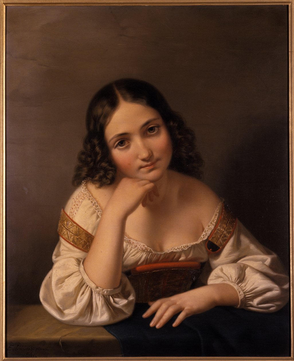 Portræt af en ung kvinde, 1801-1900 af German School