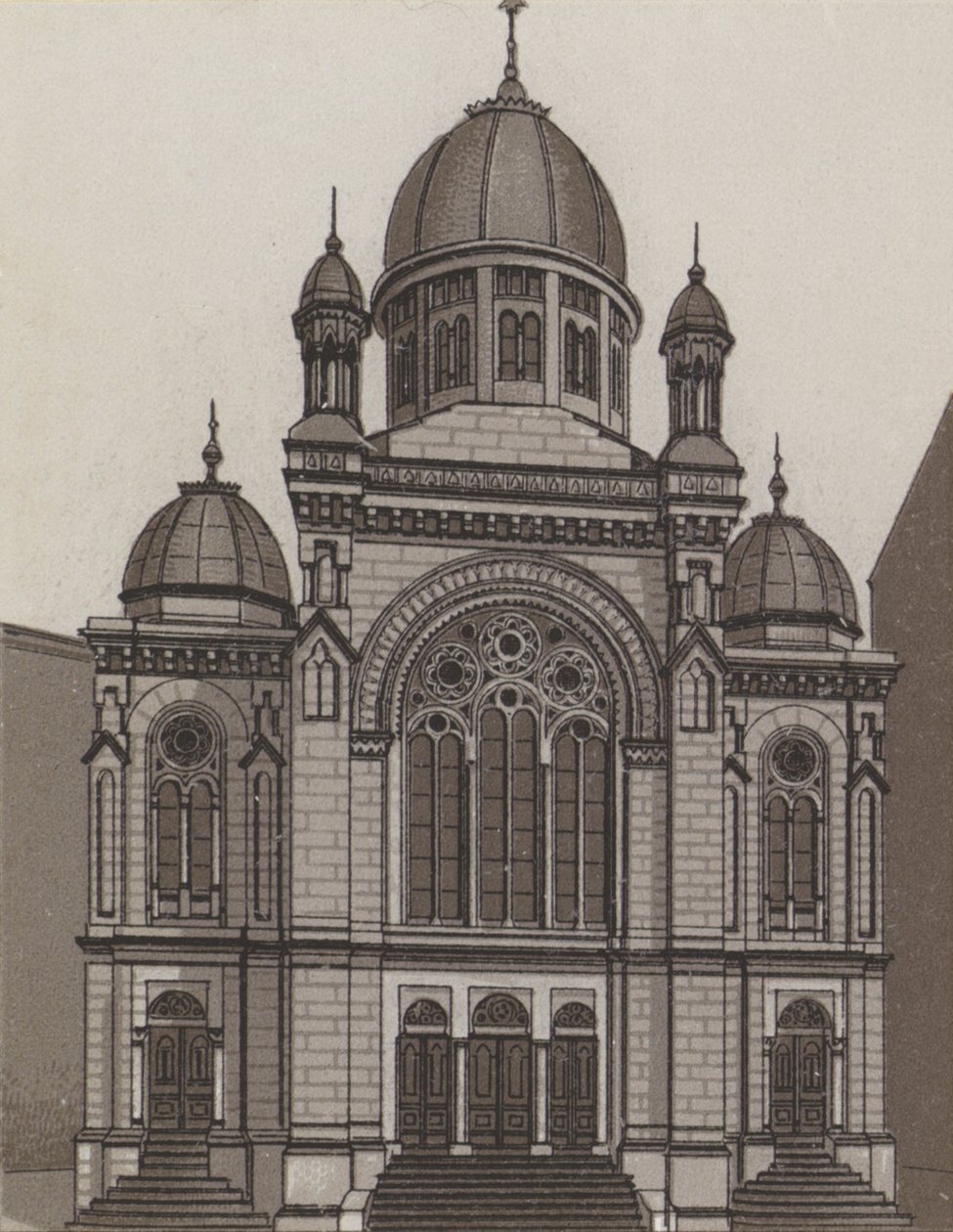 Synagoge (litho) af German School