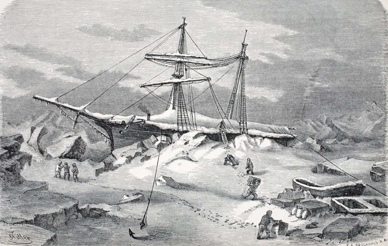 Hansaen i nød, værtshus. London 1874 af German School