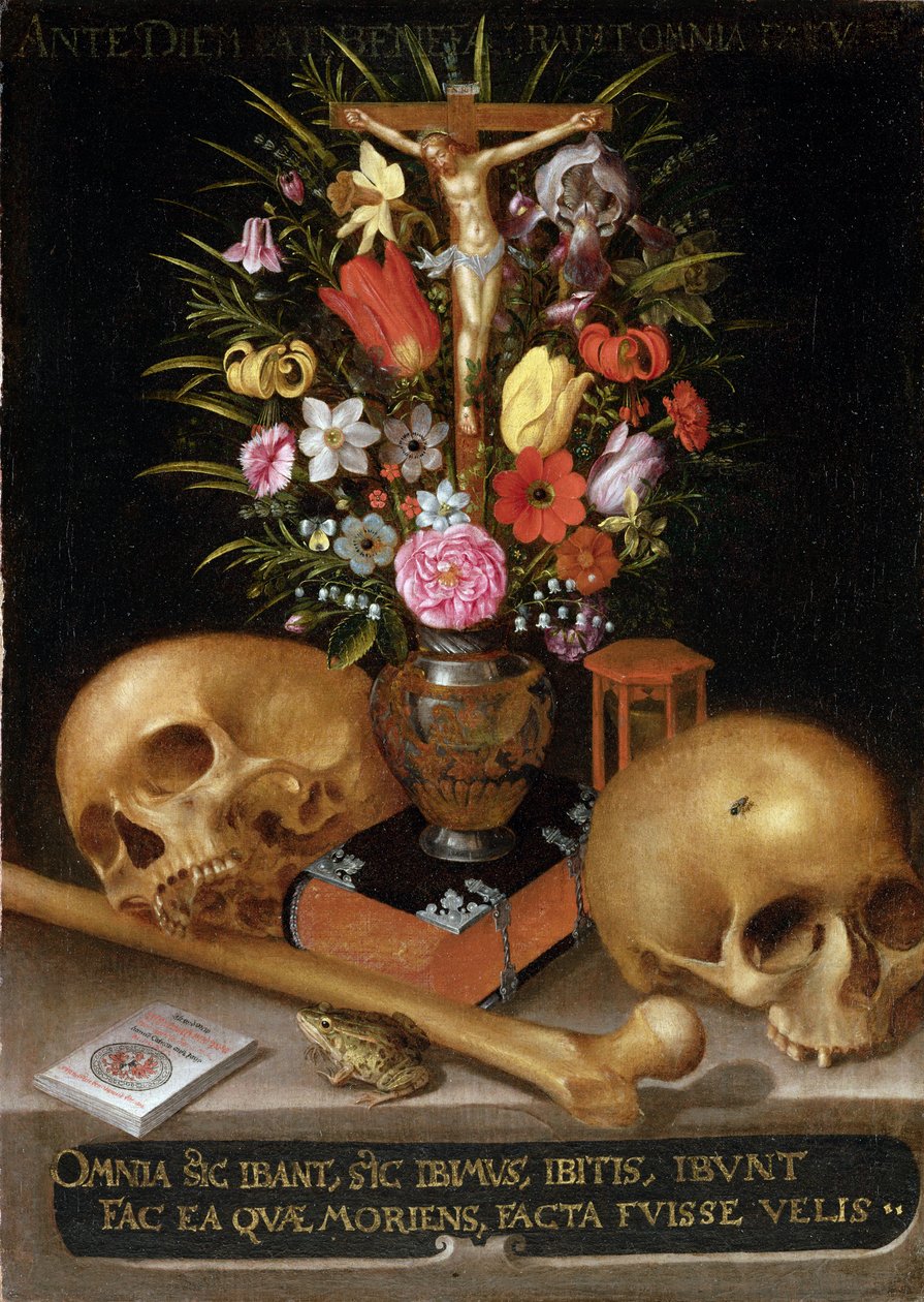 Vanitas Stilleben af German School