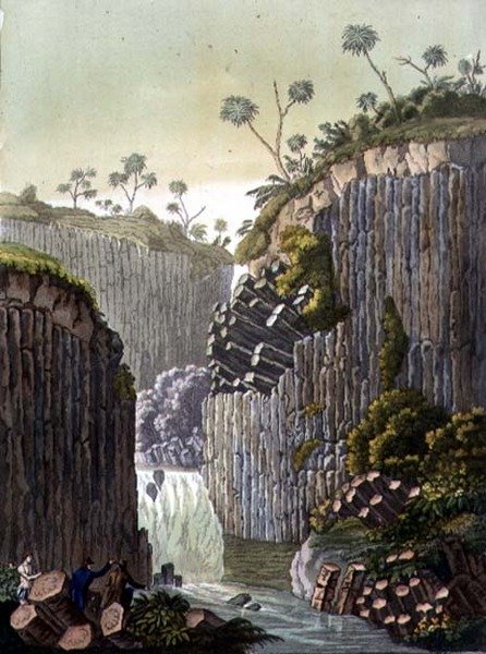 Regla Basalt (farve litho) af Gerolamo Fumagalli
