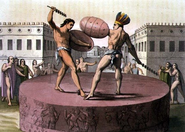 Gladiatorofring (farve litho) af Gerolamo Fumagalli