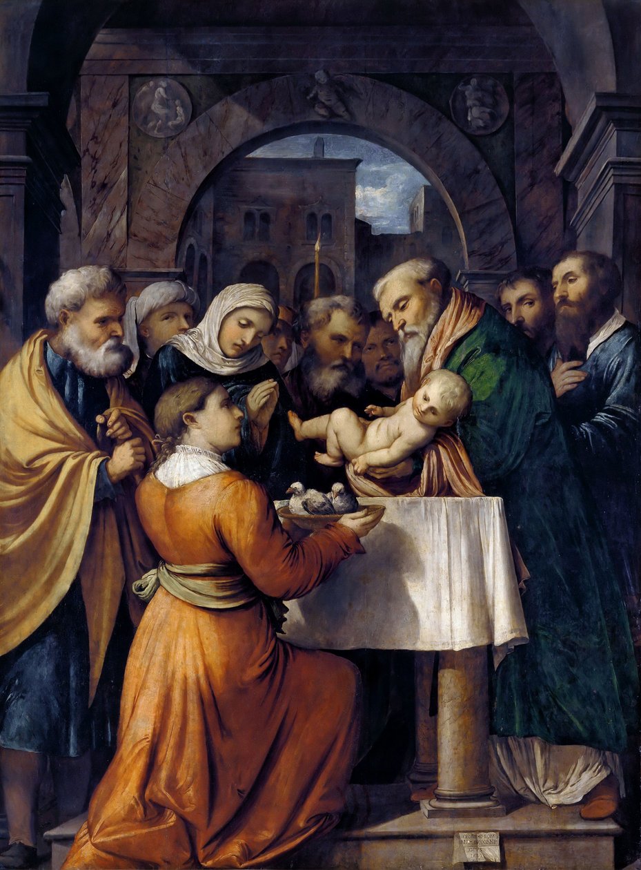 Præsentation af Jesus i templet, 1529. af Gerolamo Romanino