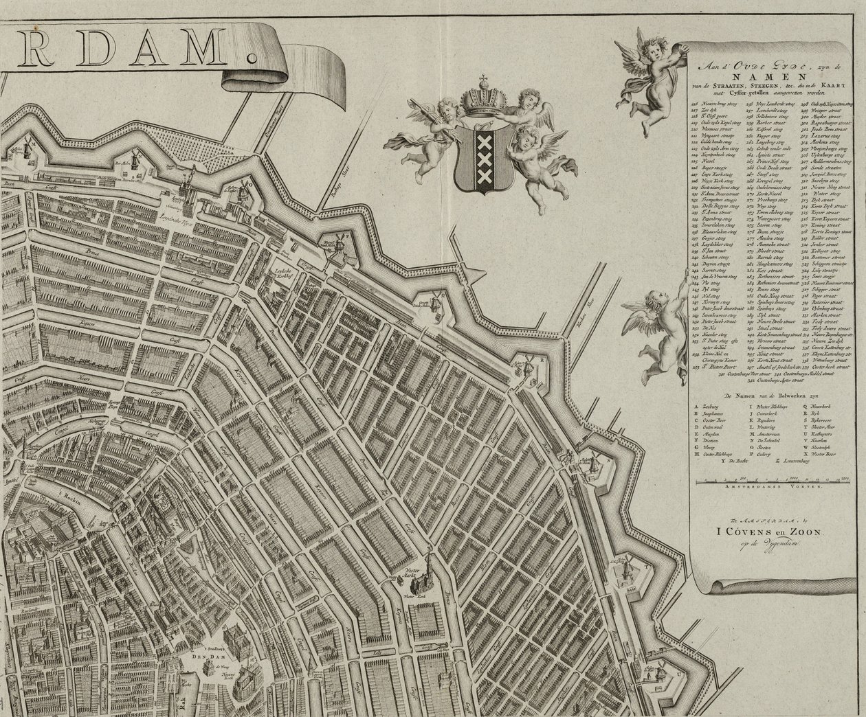 Kort over Amsterdam af Gerrit de Broen af Gerrit de Broen