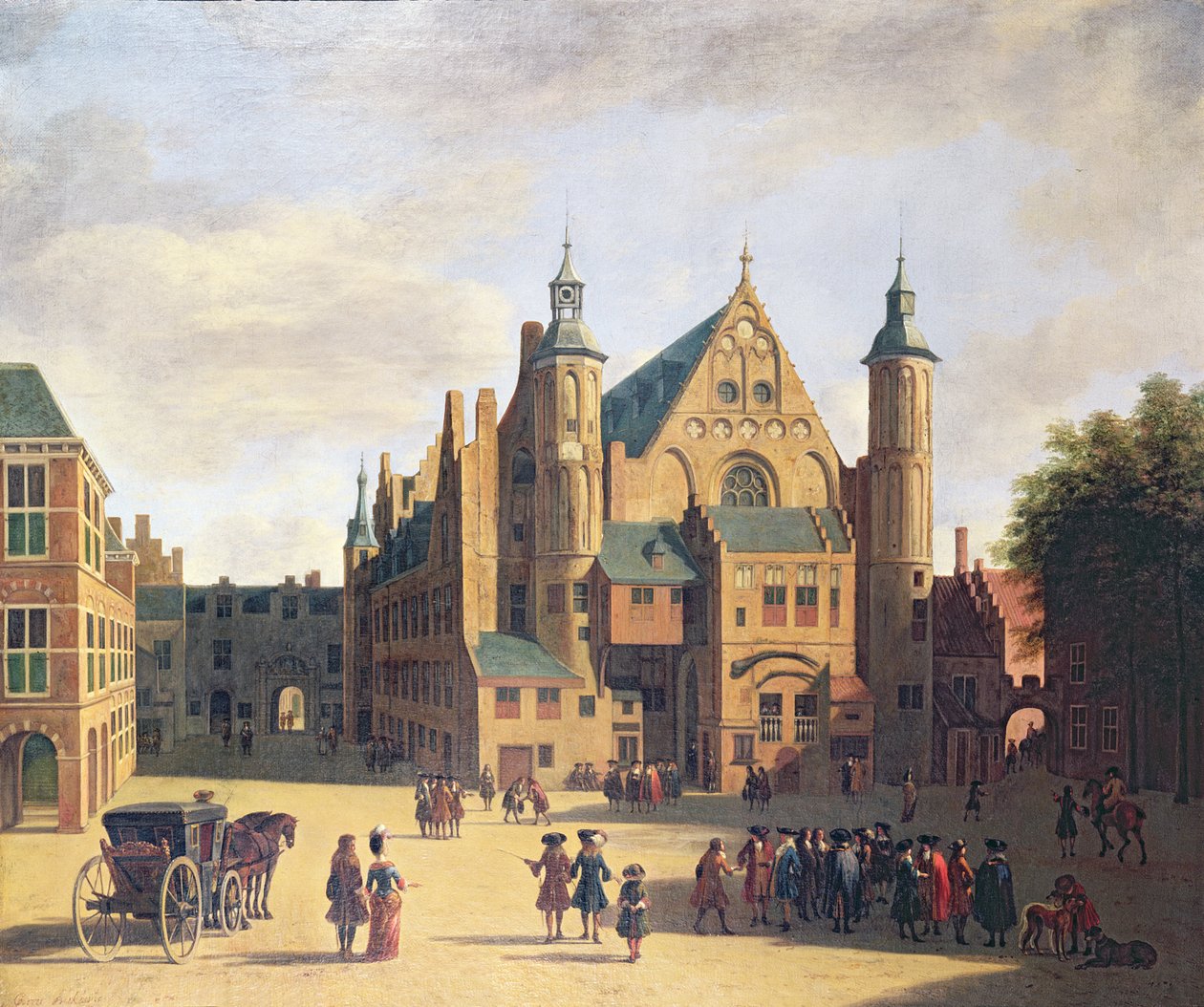 En byplads i Haarlem af Gerrit Adriaensz Berckheyde