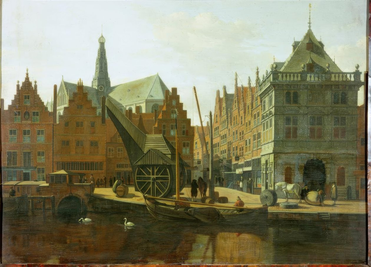 Havnen i Haarlem af Gerrit Adriaensz Berckheyde