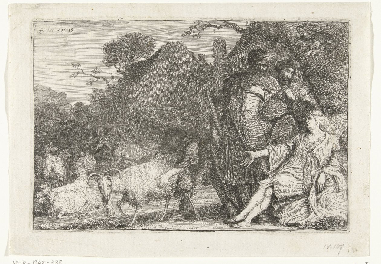 Englen lover Abraham en søn af Gerrit Bleker