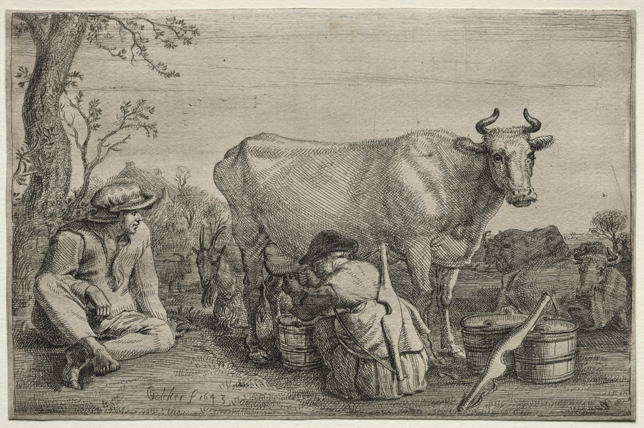 Mælkepigen, 1643. af Gerrit Claesz. Bleker