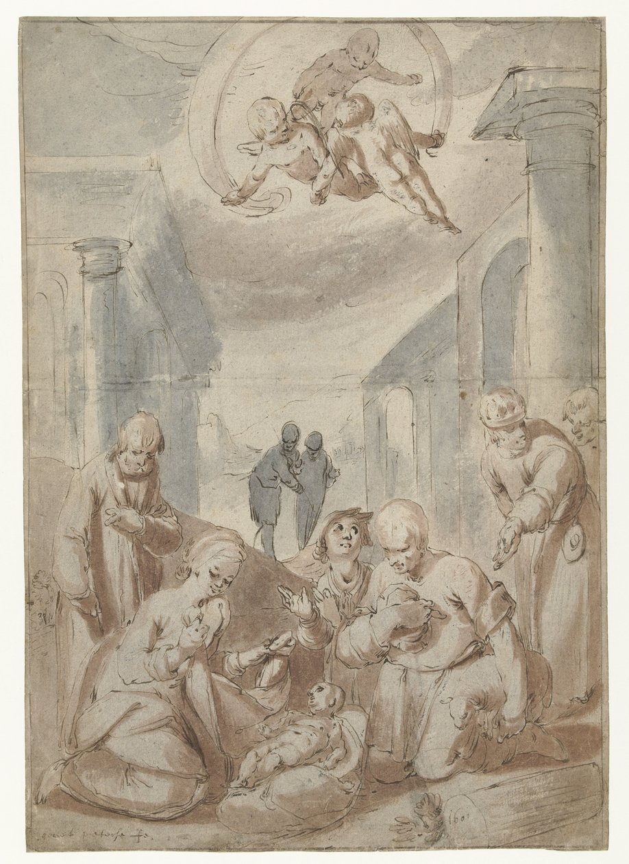 Tilbedelse af hyrderne af Gerrit Pietersz. Sweelink