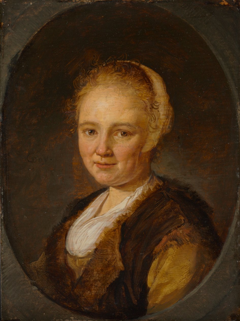 En ung kvinde af Gerrit or Gerard Dou