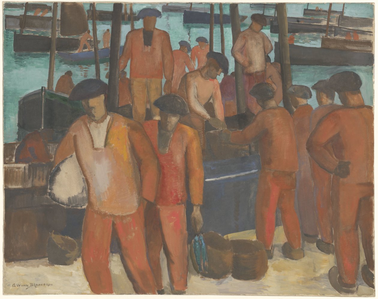 Haven te Douarnenez af Gerrit van Blaaderen